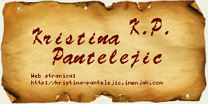 Kristina Pantelejić vizit kartica